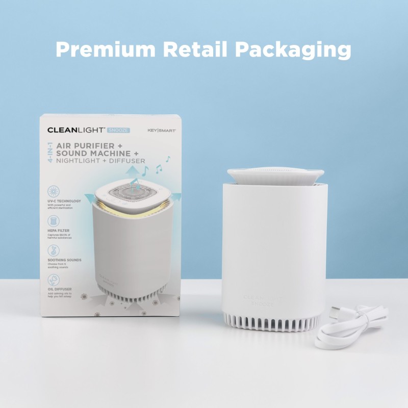 CleanLight™ Snooze 4-in-1 Luftreiniger, Klangmaschine, Nachtlicht und Diffusor