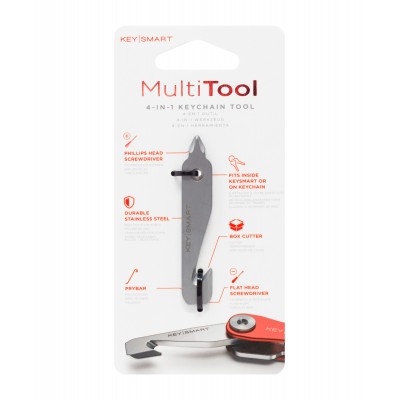 KeySmart MultiTool 5-in-1 Schlüsselanhänger Werkzeug Edelstahl