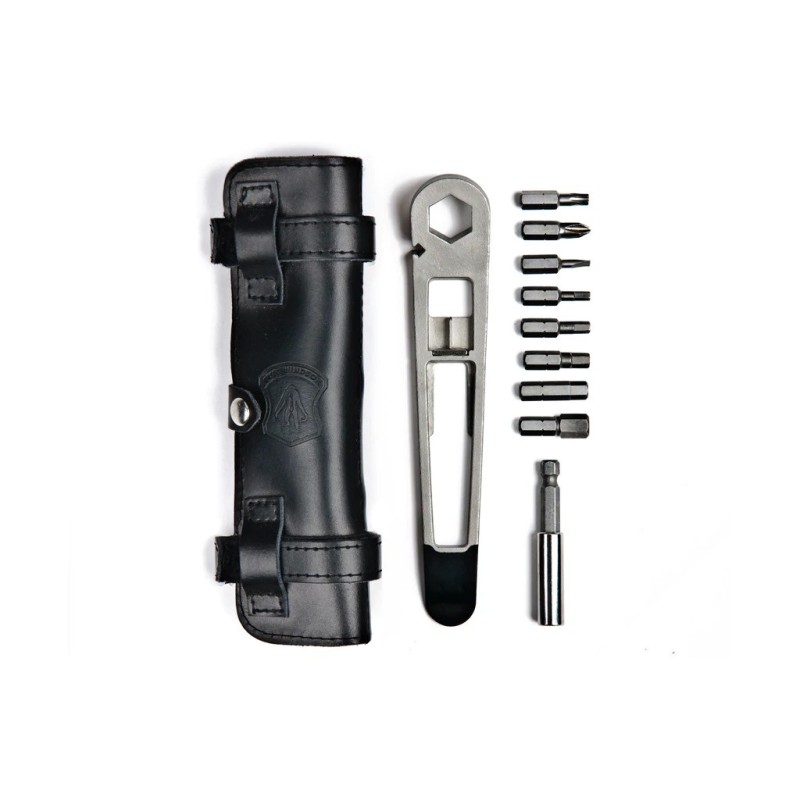 Ledersatteltasche und Fahrradwerkzeugset The Nutter