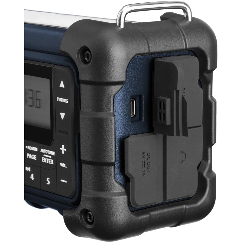 Radio DAB+ portable avec manivelle et charge solaire pour l'urgence