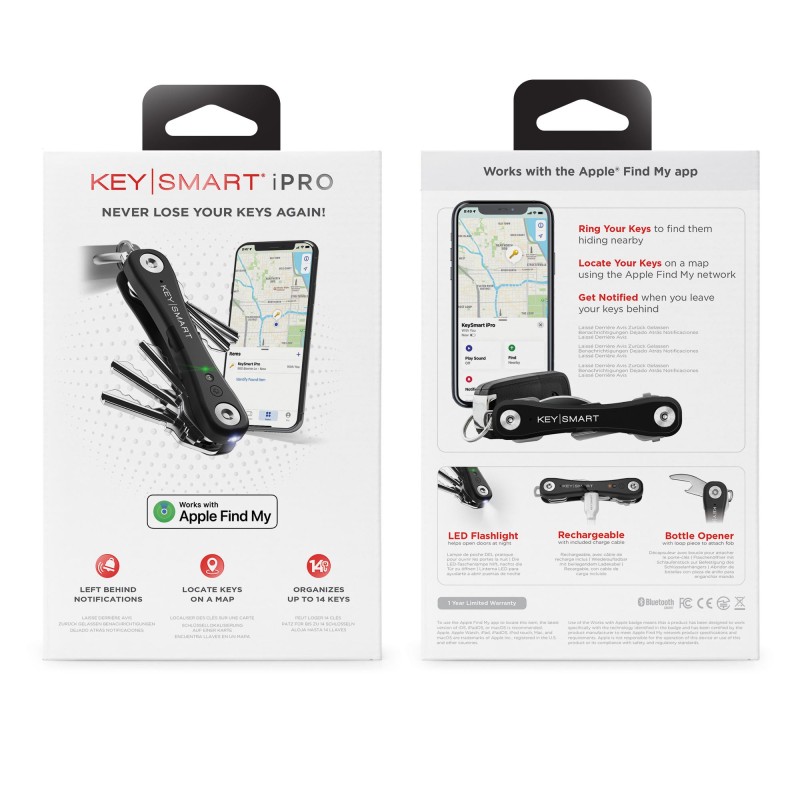 Porte clé keysmart ipro avec balise tracker apple find my