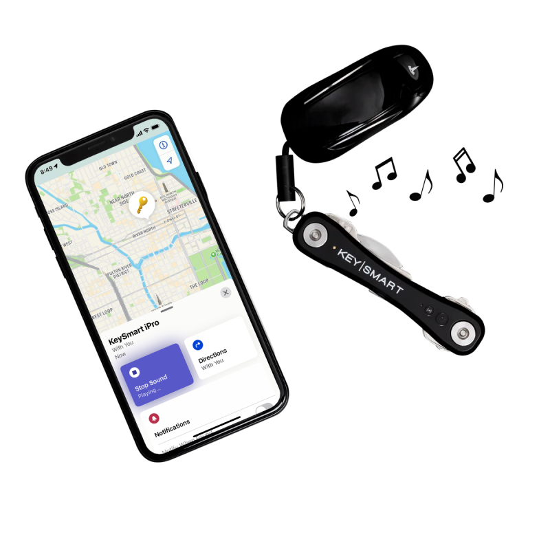 Porte clé keysmart ipro avec balise tracker apple find my