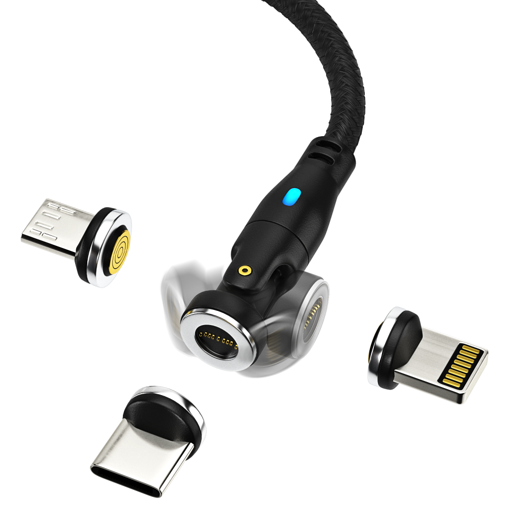 Câble universel USB recharge 100w pratique contact magnétique