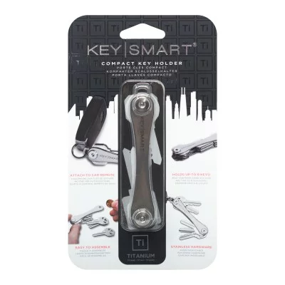 Porte-clés compact original KeySmart Titane