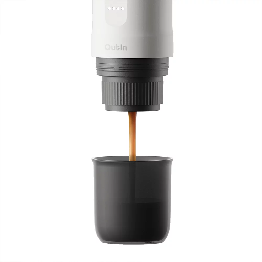 Free-standing portable espresso machine A gift for coffee lovers OUTIN  color Pearl White