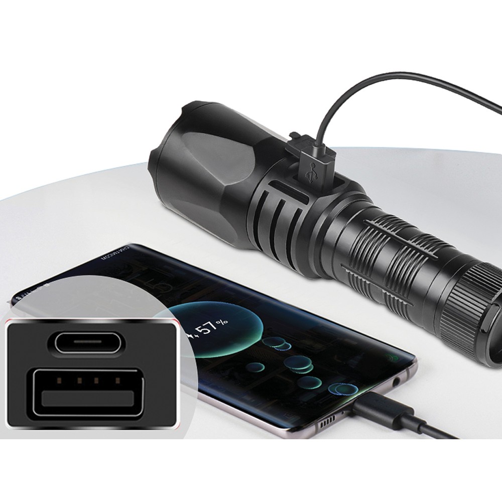 lampe torche faisceau longue portée rechargeable