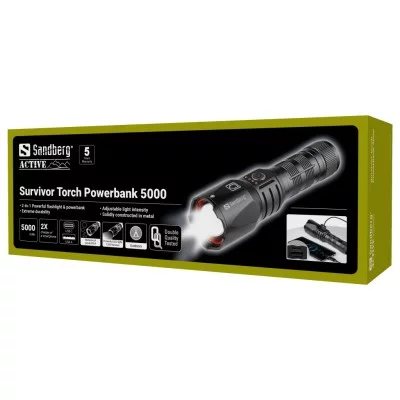 Survivor Torch Powerbank 5000 Sandberg