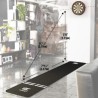 Cible de darts TOR Dartboard Target installée sur un mur, tapis de tir noir au sol, dimensions indiquées: hauteur 1,73m, distanc