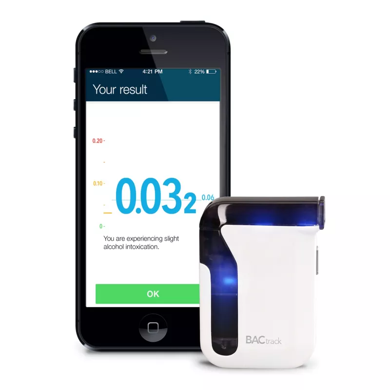 Éthylotest BACtrack Mobile - Précision Professionnelle - Bluetooth Smartphone - Estimation Temps 0.00%