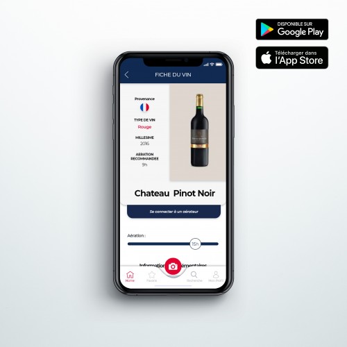 Aérateur de vin connecté