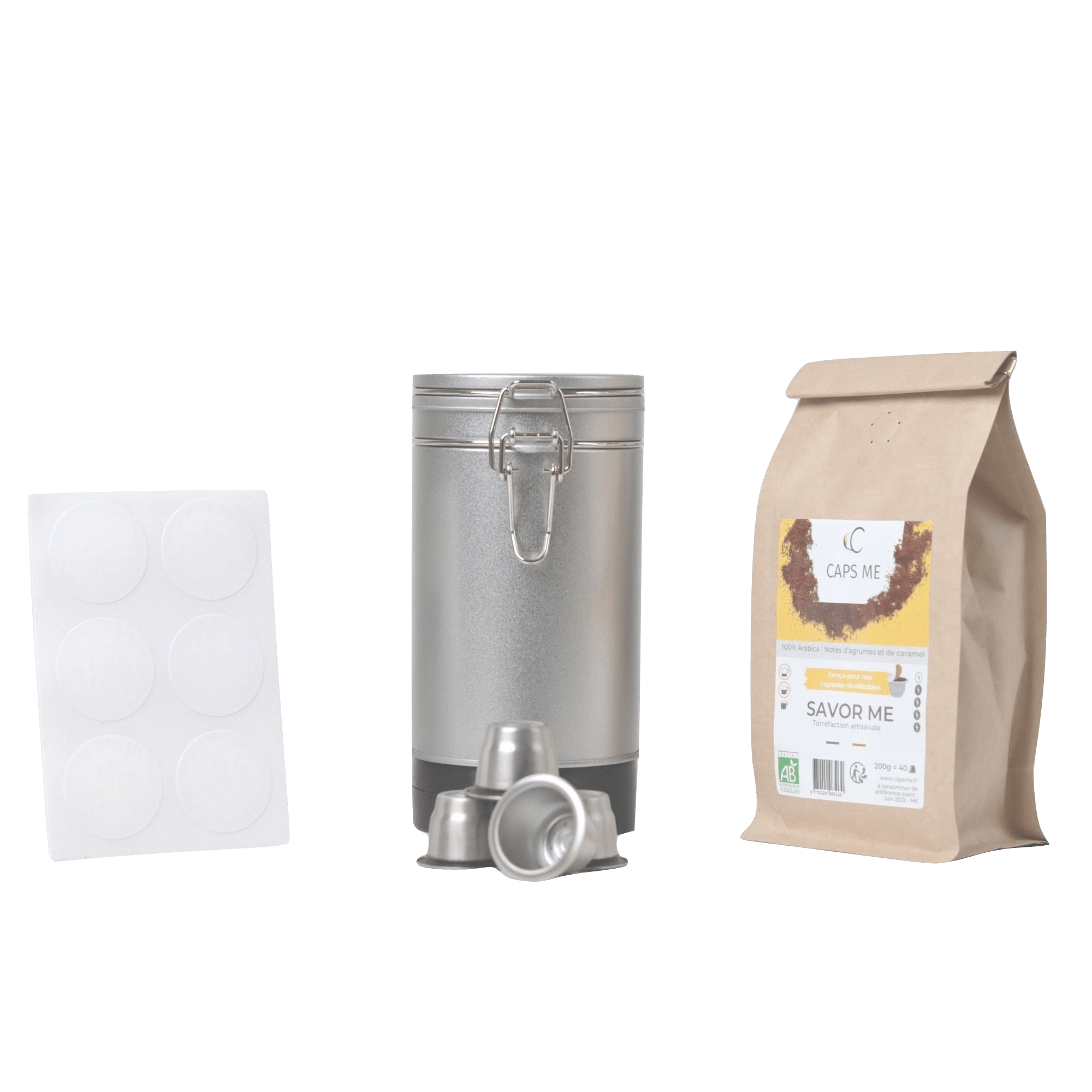 kit CAPS ME capsules réutilisables compatibles Nespresso