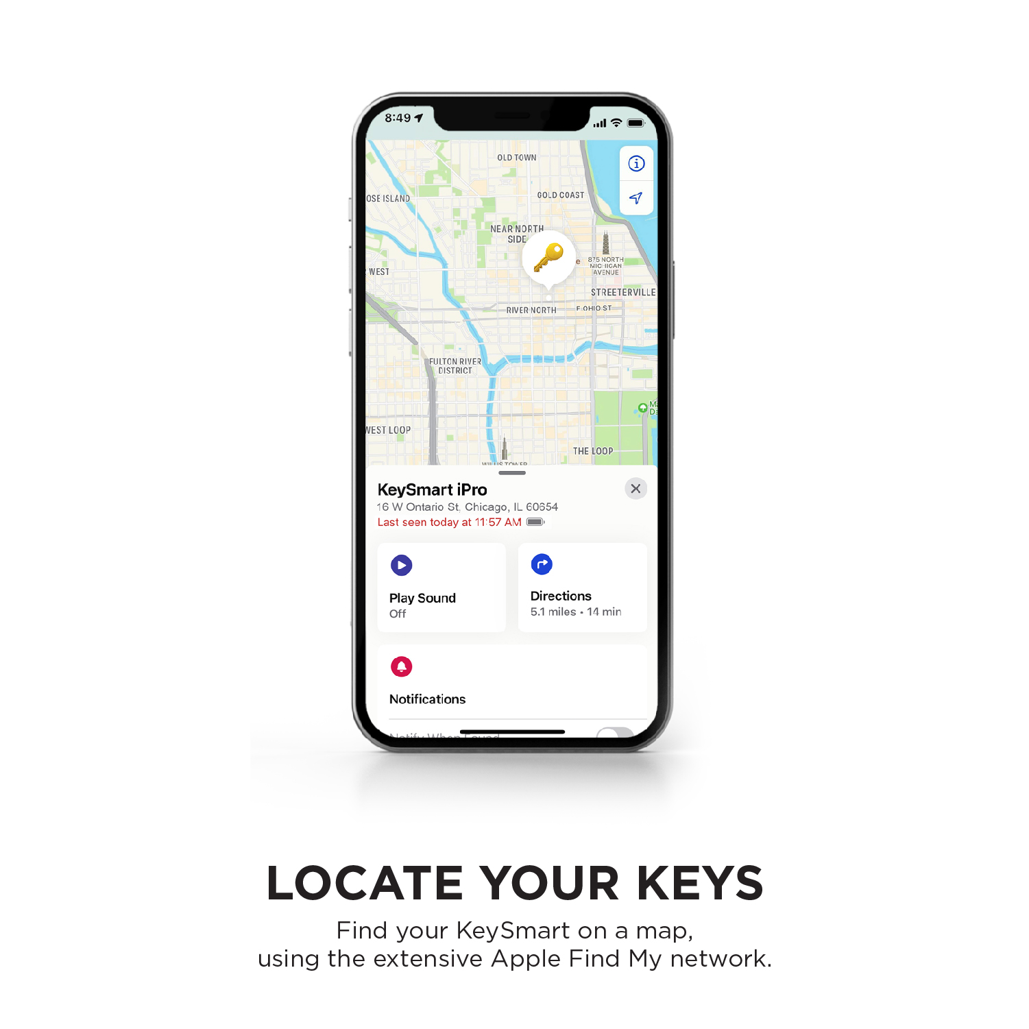 keysmart ipro localisable avec la technologie apple find my app