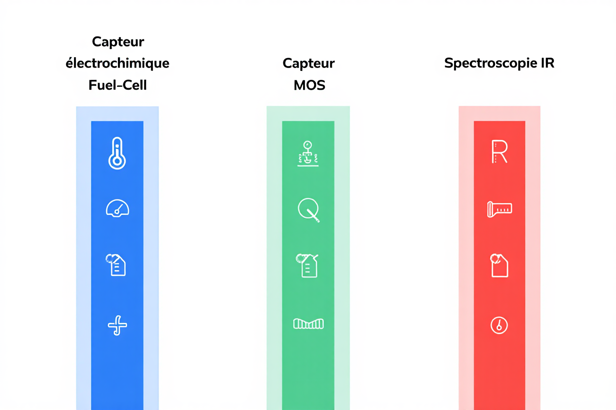 Comparatif des technologies de capteurs d'éthylotests